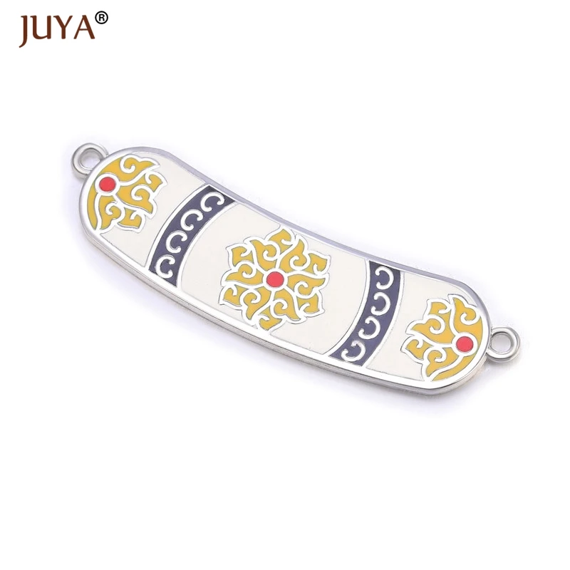 As Picture Juya новейший высококачественный медный металл с цветной эмалью дизайн очаровательные соединители аксессуары для самостоятельного изготовления ювелирных изделий ремесло - Цвет: As Picture