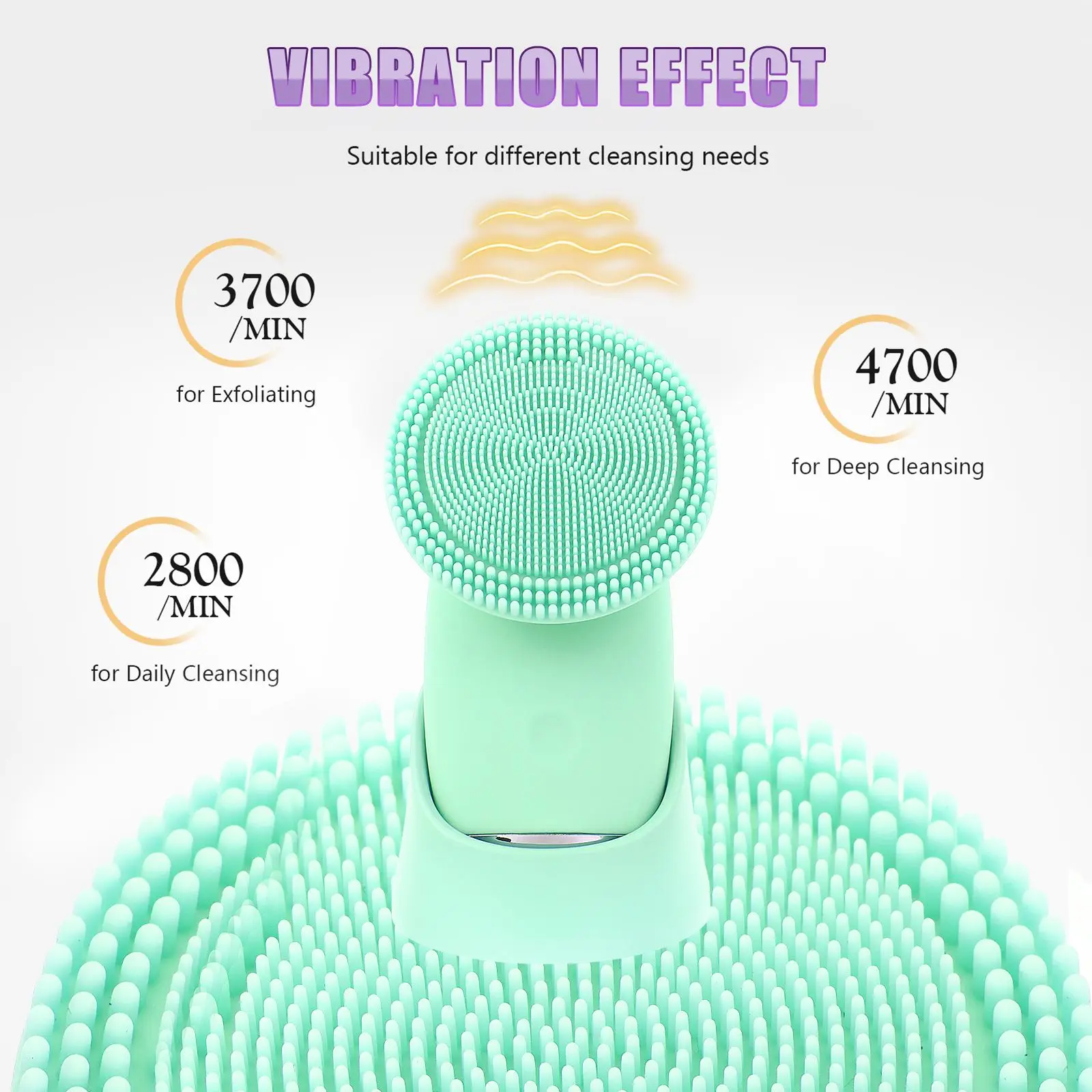 

Facial Cleansing Device Silicone Electric Microvibration Face Cleaner