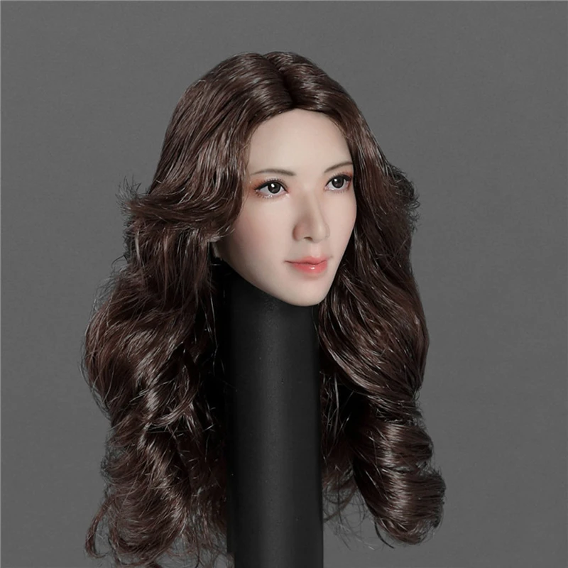 

1/6 scale beauty pale skin woman head SK001 Asian Beauty Lin Chi-ling Head Carving Fit 12" Pale Figure Body