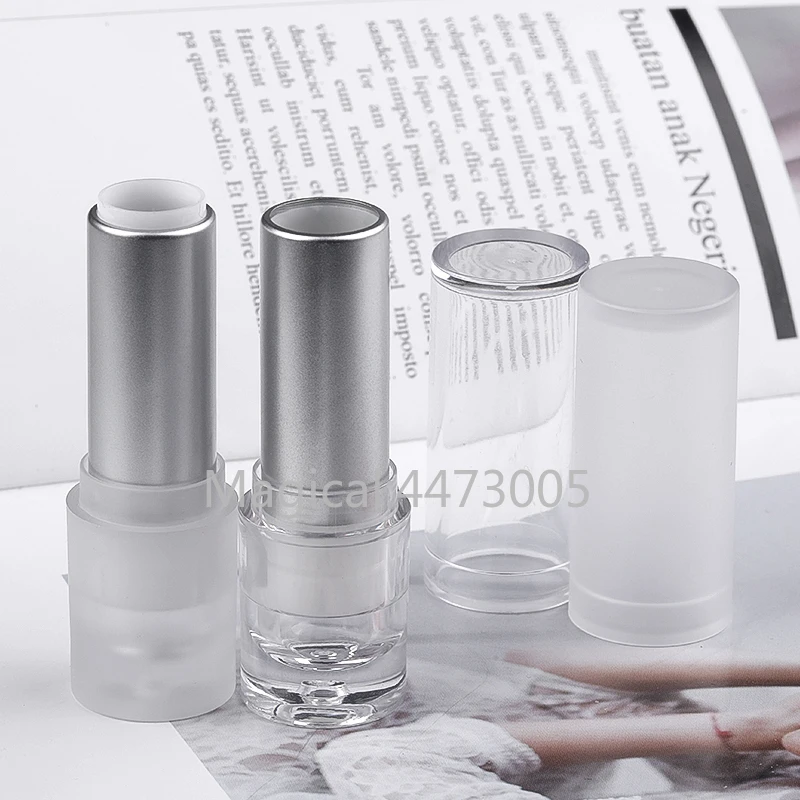 

30/50 шт 12,1 мм пустые круглые пластиковые трубки для помады, сделай сам матовый белый профессиональный контейнер для бальзама для губ, портати...