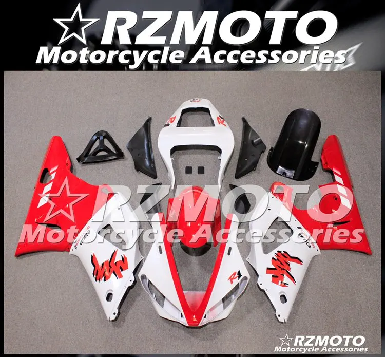 

New ABS Whole Motorcycle Fairings kit Fit for YZF-R1 R1 2000 2001 00 01 Custom Free Red white