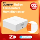 2021 SONOFF SNZB-02 Zigbee датчик температуры и влажности, Интеллектуальный Термометр для дома, управление через приложение, требуется zbbridge