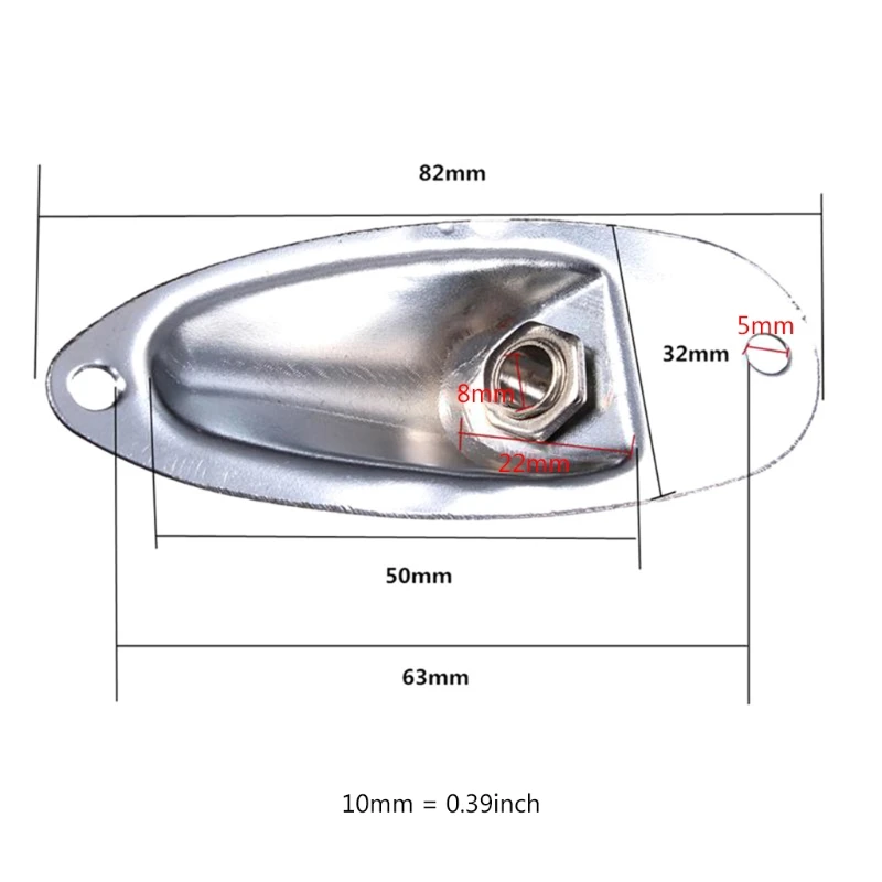 

Electric Guitar Jack Socket Cover Plate 6.35mm Boat Style Guitar Accessories