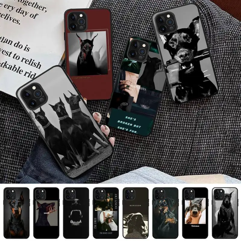 

Doberman animal dog Phone Case for iPhone 13 12 mini 11 pro Xs max Xr X 8 7 6 6s Plus 5s cover
