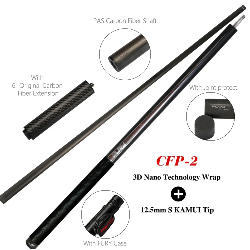 Pool-Cue-CFP-2 Fury Billiard черная технология пул кий удар кий прыжок кий Профессиональный стержень из углеродного волокна несколько моделей опций Billar - Цвет: Pool-Cue-CFP-2