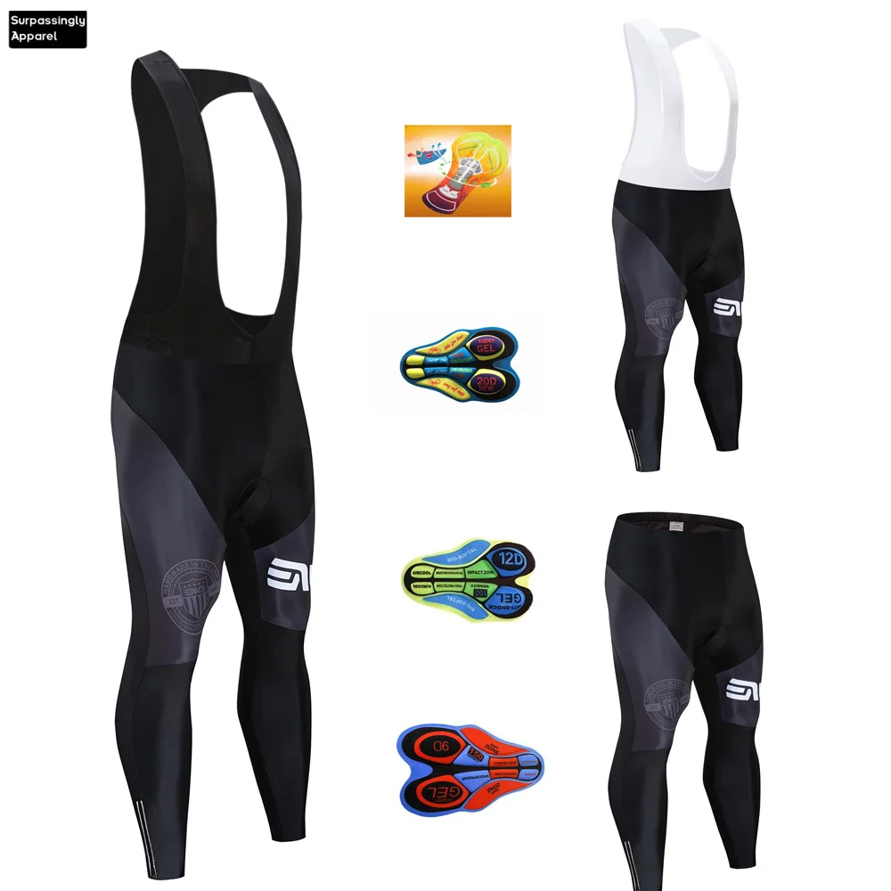 6XL мужские черные брюки кюлоты для велоспорта с длинным рукавом Coolmax 20D гелевая