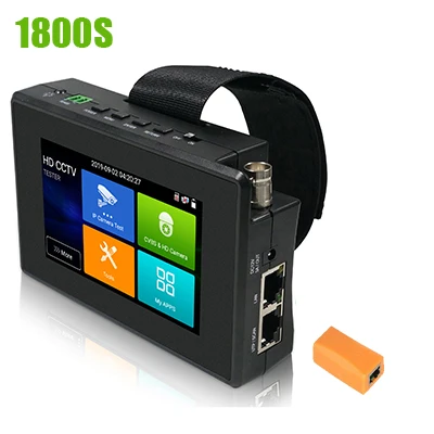 1800S IPC-1800SN 4 дюймов 4 к H265 IP камера тестер 8MP AHD TVI CVI CVBS CCTV тестер монитор с кабелем tracer, POE - Цвет: 1800S