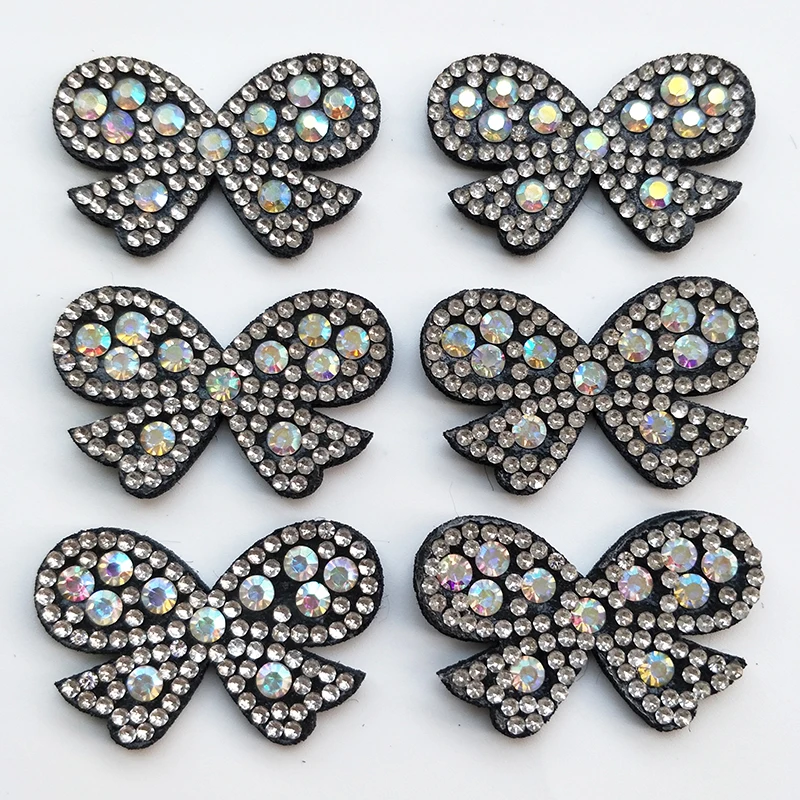 20 шт./лот Мульти Стиль Черная Бабочка Алмазная аппликация патчи для обуви