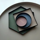 Пластиковый кожаный поднос для хранения в скандинавском стиле, ретро-тарелки для ювелирных изделий, подставка для посуды, органайзер для всякой всячины, настольное украшение