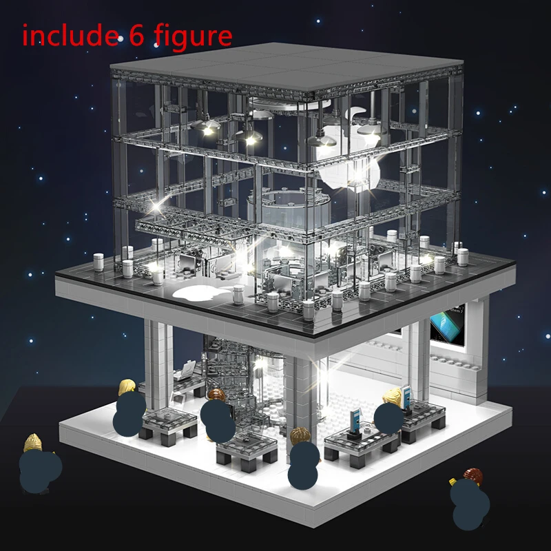 Конструктор со светодиодной подсветкой эксперт в городе улицу просмотр Apple Store