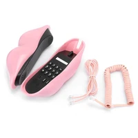 telefono fijo european style home telephone fashionable pink lips shape desktop landline phone telefono inalambrico telephone