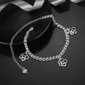 

Silver Anklet Female Fashion Anklet Rose LKNSPCA082