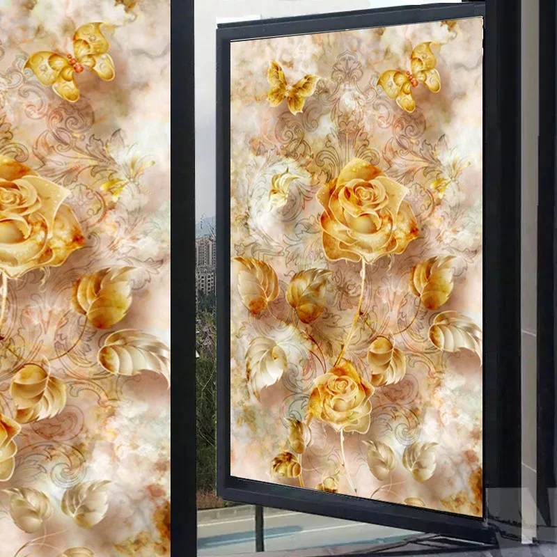 3D стеклянная пленка для окон наклейка на дверь современный Непрозрачный