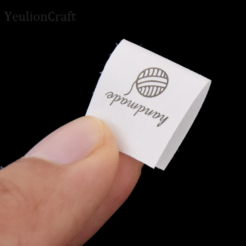 YeulionCraft 50 шт./лот Ручная стирка тканевые этикетки цветок Сердце луки печатные Diy