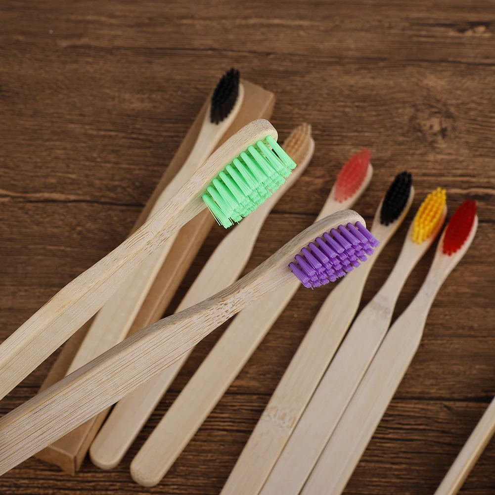 

Eco Friendly Bamboo Toothbrush Medium Bristles Biodegradable Oral Care Adults Teeth Cleaning Toothbrushes