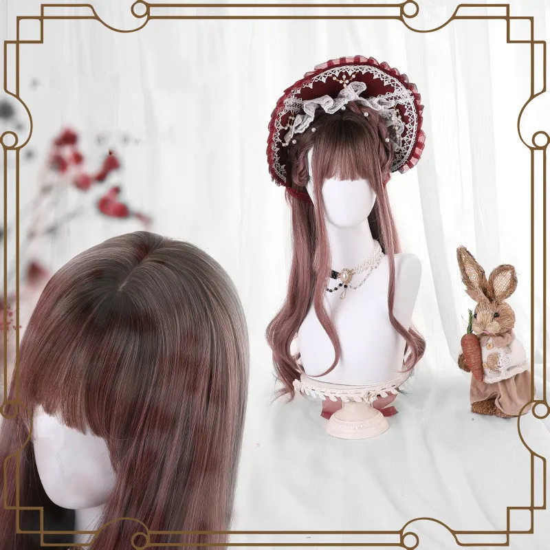 

Daily Soft Girl with Big Wavy Long Curly Hair Gradient on The Head Lolita Wig Anime Wig Anime Decor Cosplay Accessories