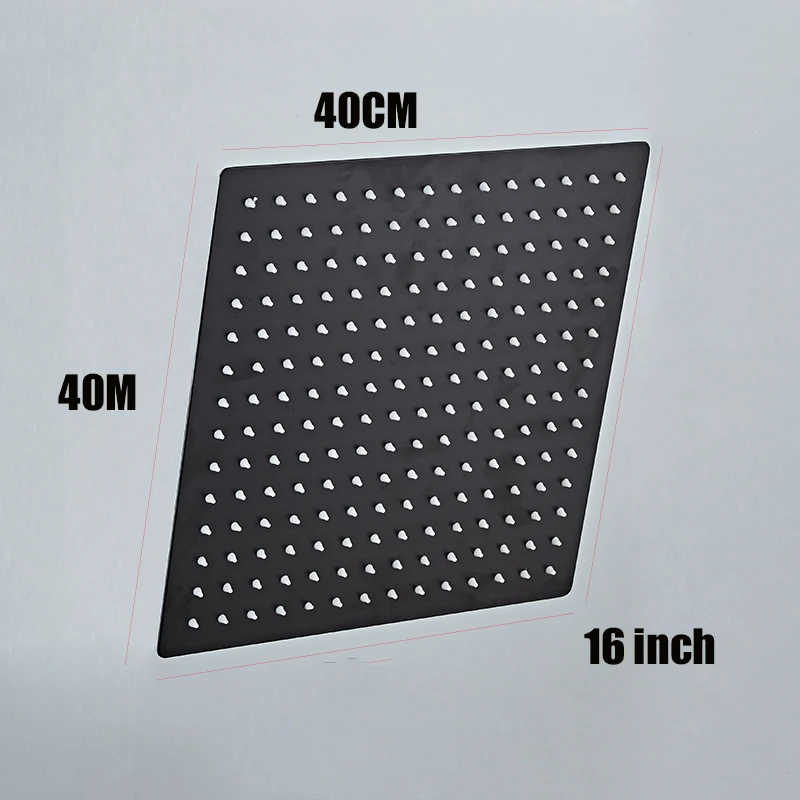 langyo black square rain stainless steel shower head ultrathin 2 mm 8101216 inch choice bathroom wall ceiling mounted free global shipping