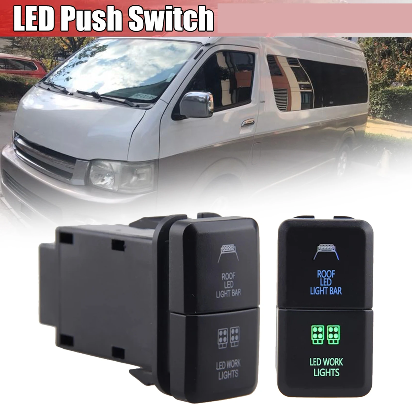 Для Toyota Prado Reiz Hilux Landcruiser Light Button 12 В Автомобильная двойная светодиодная панель