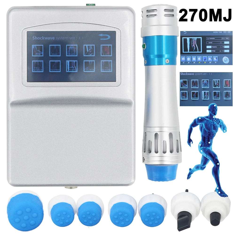 

Shockwave Therapy Machine Electromagnetic Shock Wave Physiotherapy Instrument For ED Treatment Pain Relief Plantar Fasciitis