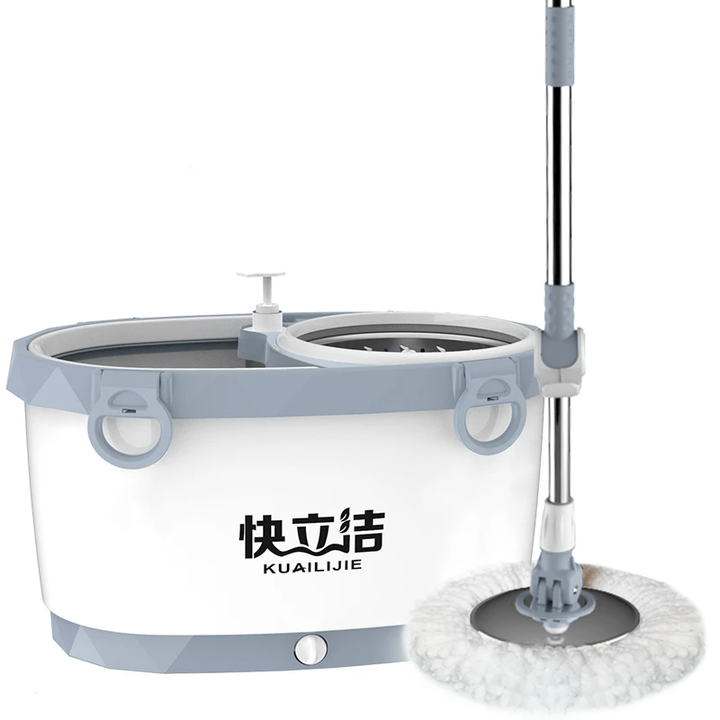 

Labor-saving mop rod rotary universal hand-free washing household mopping mop automatic drowning one with mop bucket net