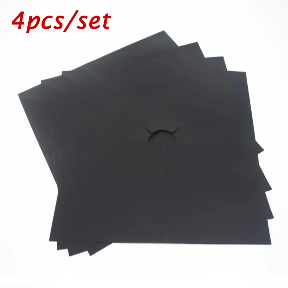 4 шт многоразовая фольгированная крышка защитное покрытие для газовой плиты