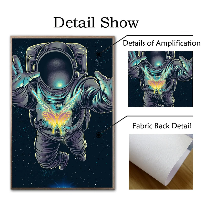 Корейский стиль астронавт Космос Луна Звезда мультфильм настенная Картина на