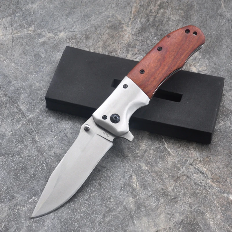 Тактические складные ножи из дамасской стали с лезвием 5Cr18Mov и ручкой розового