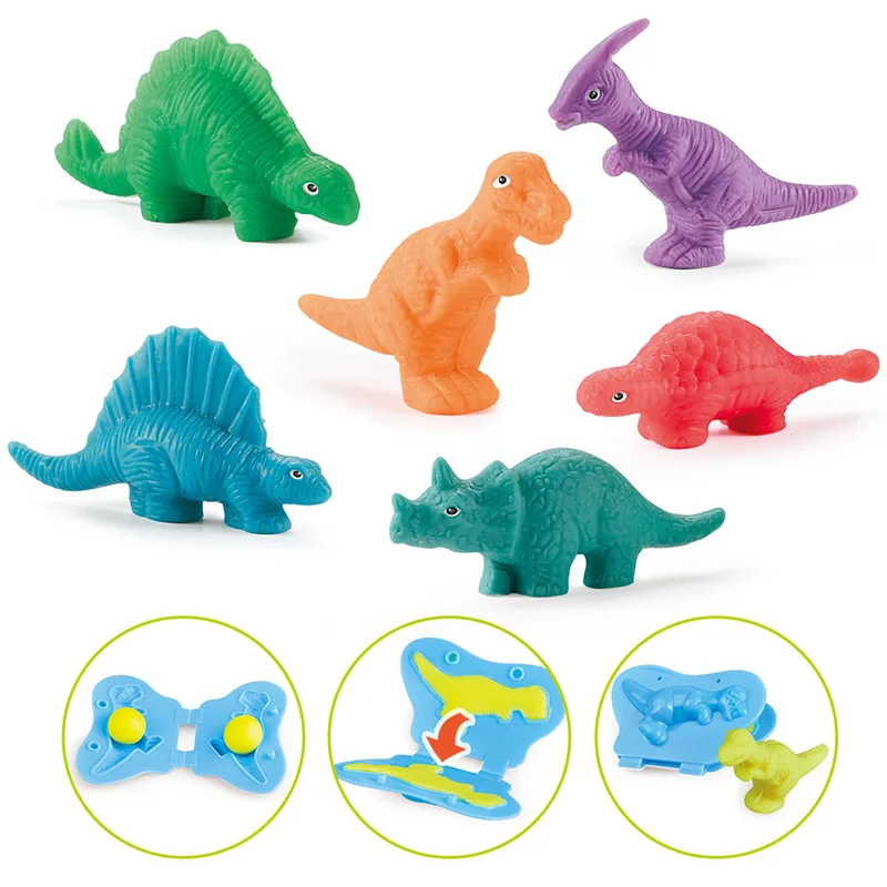 DIY Plasticine Animal dinosaur Mold Modeling Clay Kit Slime Plastic Play Dough Tools Set Cutters Moulds Toy for Kid Gift YJN | Игрушки и