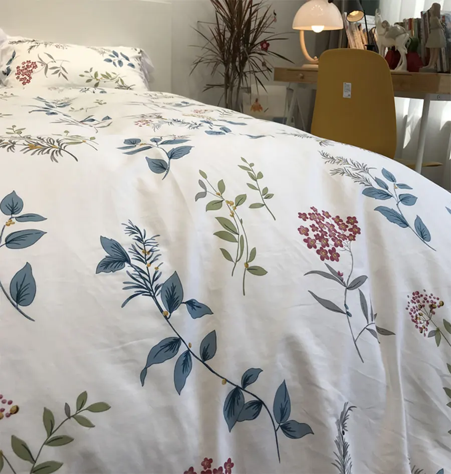 

European american pastoral plant flower bedding set girl,cotton twin full queen home textile bed sheet pillow case duvet cover