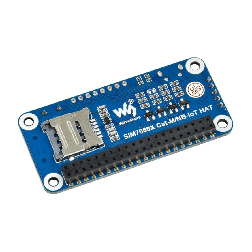 Шляпа Waveshare NB-IoT/Cat-M (eMTC)/GNSS для Raspberry Pi на основе SIM7080G применима по всему миру -