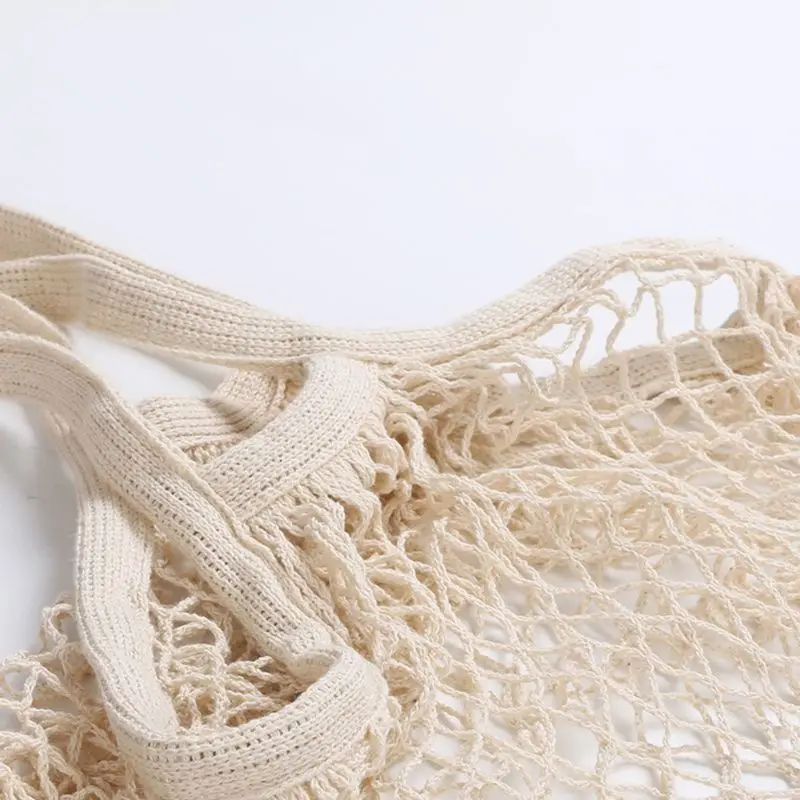 Сетчатая хозяйственная сумка для продуктов хлопковая Наплечная Сумка фруктов и