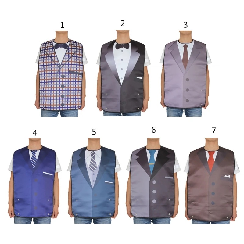 

Large Adult Elders Dining Mealtime Bib Cloth Clothing Protector Disability Aid Apron Waterproof Washable Reusable 124D