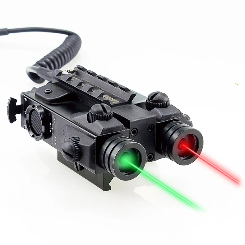 Лазерный прицел Laserspeed с двойным лучом Регулируемый зеленый ИК лазерный военное