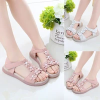 girls sandals summer new fashion little girl flower princess shoes korean soft bottom student beach shoes for 1 16years old