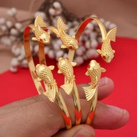3pcslot fish bangles for women dubai bracelet ethiopian bangles african wedding jewelry arab middle east