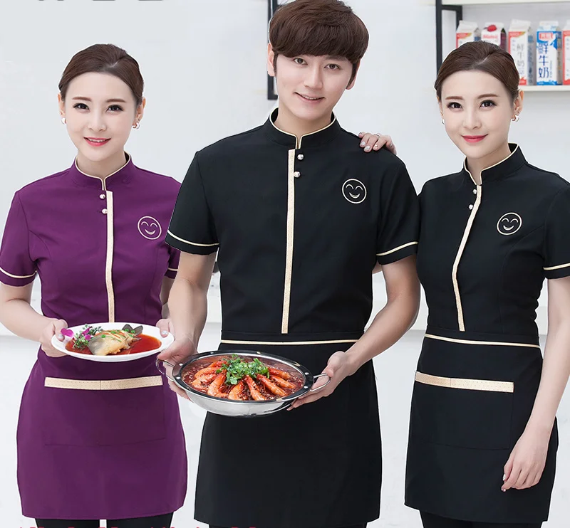 Бесплатная доставка одежда для работы в кафе и магазине Новинка лета 2019 униформа