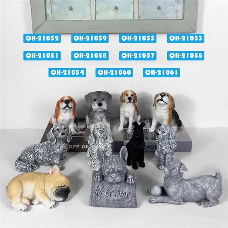

for car dashboard interior decoration accessories pendant Adorable Simulated Dog Statue Pastoral Style for Living Room