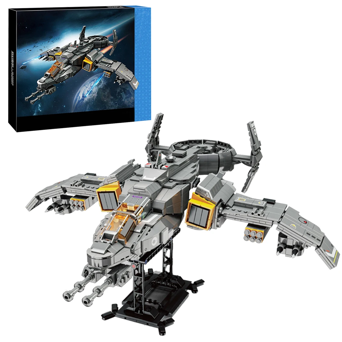

1182+Pcs Sci-fi Series Combat Attack Aircraft Building Blocks Bricks Model Kit with Display Stand