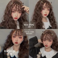 wig womens long curly hair wool roll instant noodles roll air bangs natural net red egg roll headgear lolita lolita wig