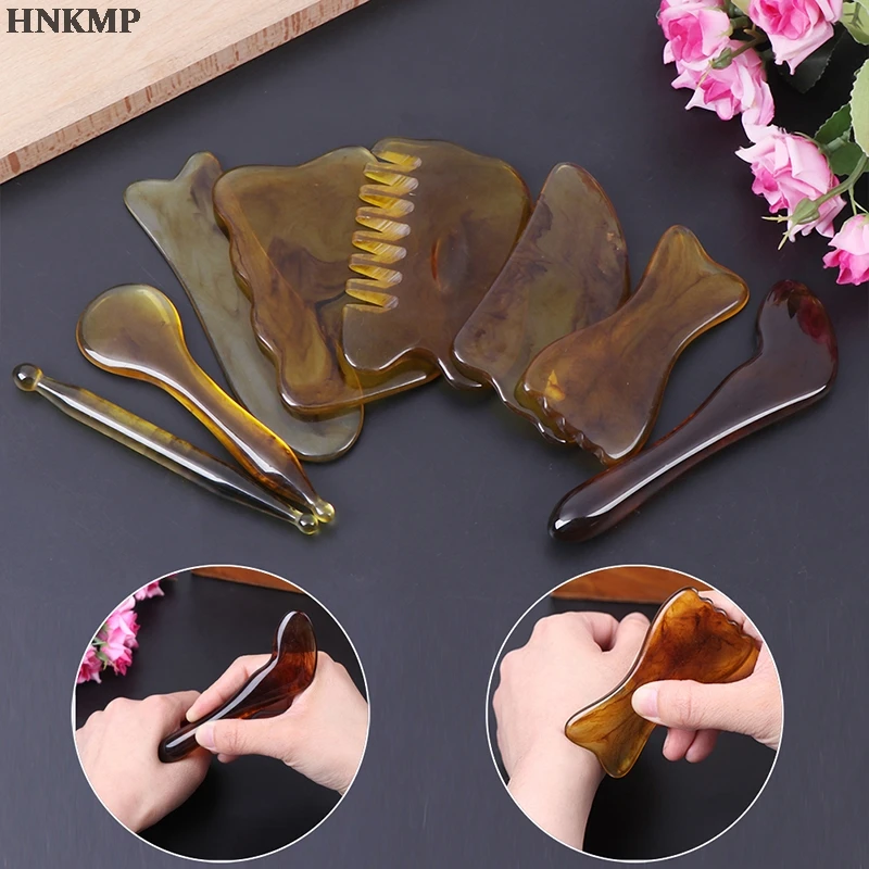 

Antistress Body Acupuncture SPA Therapy Gua Sha Massager Scraping Board Natural Aventurine Resin Guasha Massage Sticks Tool