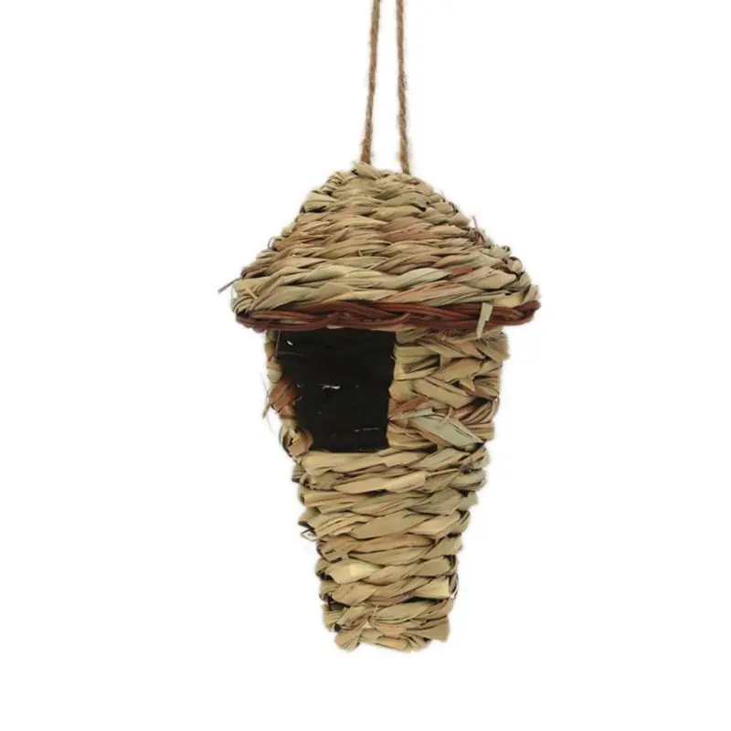 Птицы гнездо натуральная трава яйца клетка открытый декоративный Плетенный