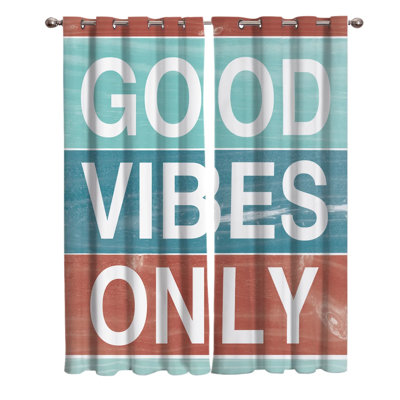Винтажные деревянные занавески Good Vibes Only для окна комнатные спальни Детские с