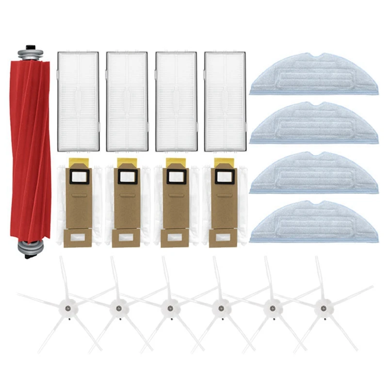 

19Pcs Main Side Brush Hepa Filter Mop Cloth Dust Bag Brush For Xiaomi Roborock S7 T7S Plus Vacuum Cleaner Parts