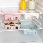 Горка для кухонного холодильника, держатель для хранения, органайзер, стеллаж для Ящика Органайзер для еды, домашняя полка