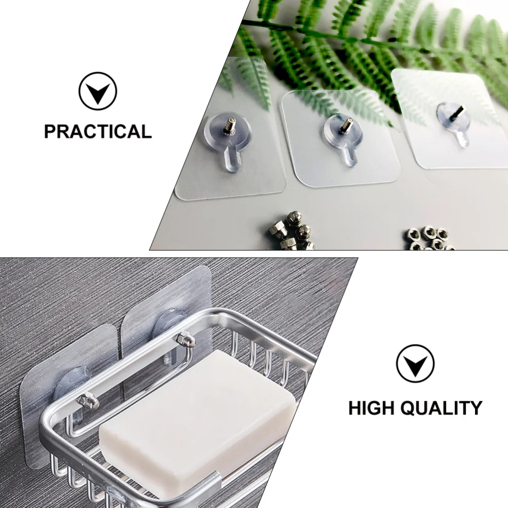 Pcs Furniture Clear Hanger Pads with Screws Non-Trace Hook Kitchen Sticker | Дом и сад
