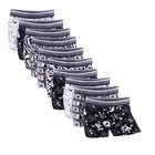 Трусы-боксеры мужские 10 шт., нижнее белье, дышащие шорты с милым мультяшным рисунком удобные трусики, забавное белье