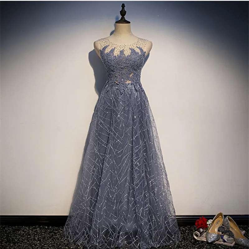 

Robe De Soiree Evening Dresses 2020 Fashion Party Dresses Formal Evening Gowns Scoop Neck Long Evening Dress Robe De Soiree