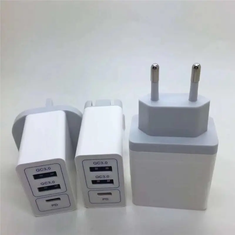 Быстрое зарядное устройство USB 3 0 для ЕС/США/Великобритании QC Тип C PD разъем турбо