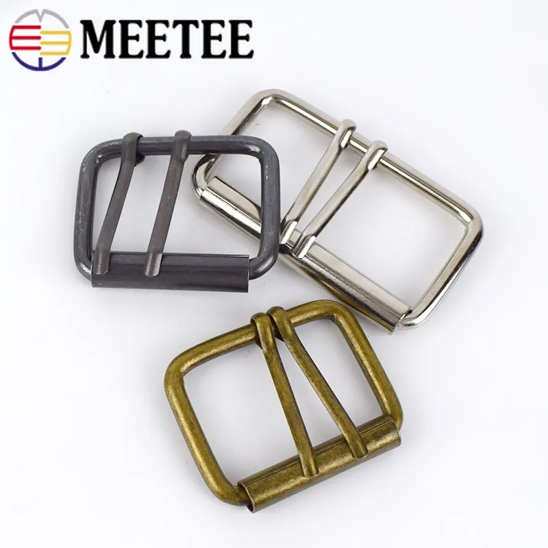 Meetee 4/10p 40/50/60 мм металлическая двойная пряжка для ремня роликовая Пряжка пальто