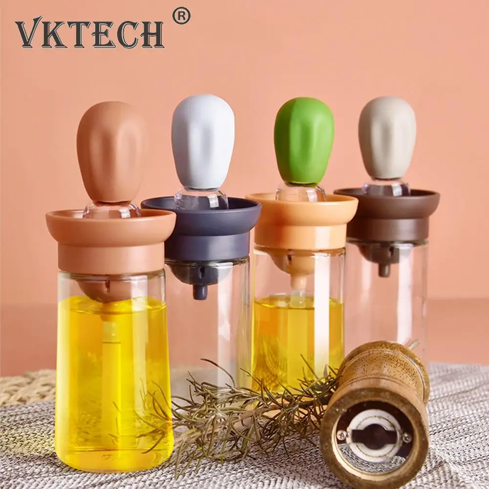 

Portable Silicone Oil Dispenser Bottle BBQ Grill Oil Brushes Liquid Oil Pastry Household Kitchen Baking Tool